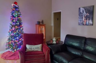 Slim Artificial Christmas Tree With Lights