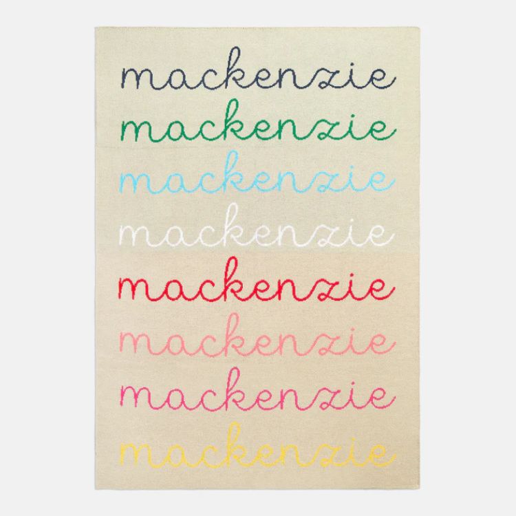 Custom Ombré Name Blanket