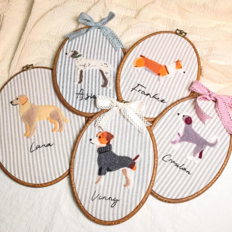Personalized Dog Embroidery Hoop