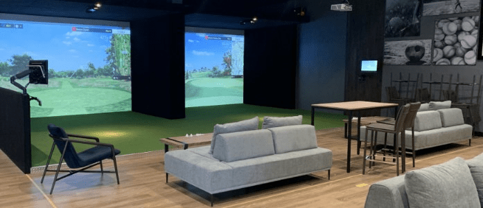 golf simulator man cave accessories