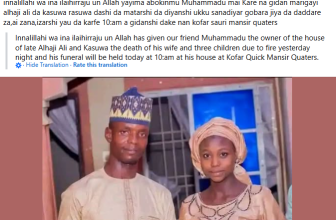 Couple and their 3 children perish in Katsina fire incident