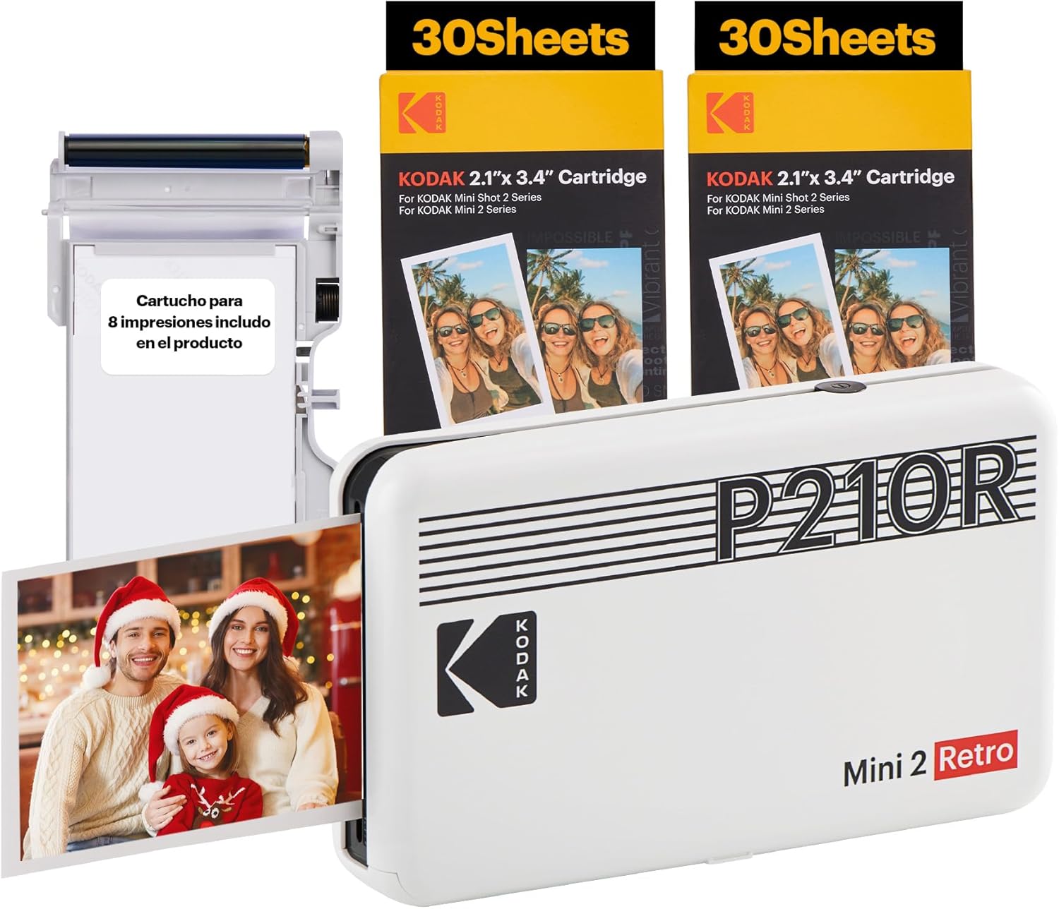 Kodak 4PASS Mini Printer with extra cartridges and photo sheets