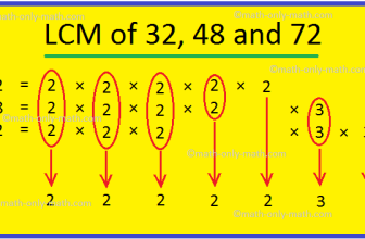 To find Least Common Multiple by using Prime Factorization Method
