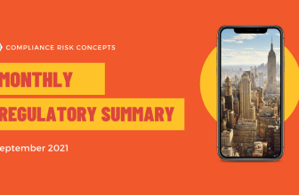 Monthly Regulatory Summary (September 2021)