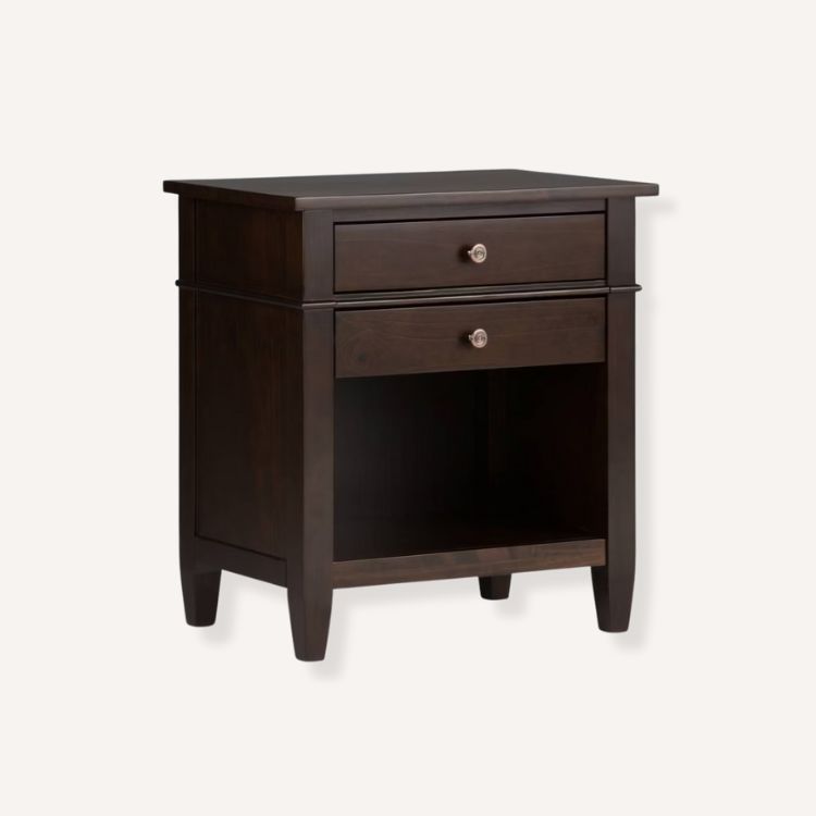 Tobacco Brown Wood Nightstand