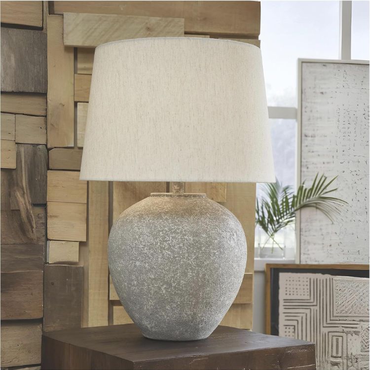 Distressed Stone Table Lamp