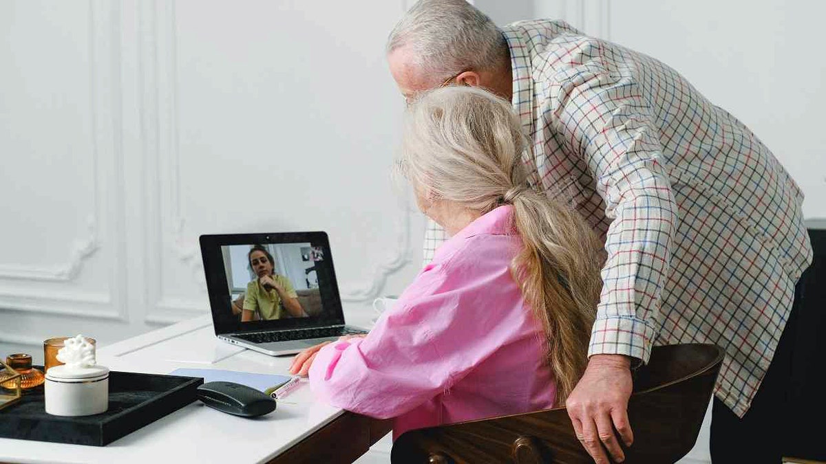 A couple on FaceTime