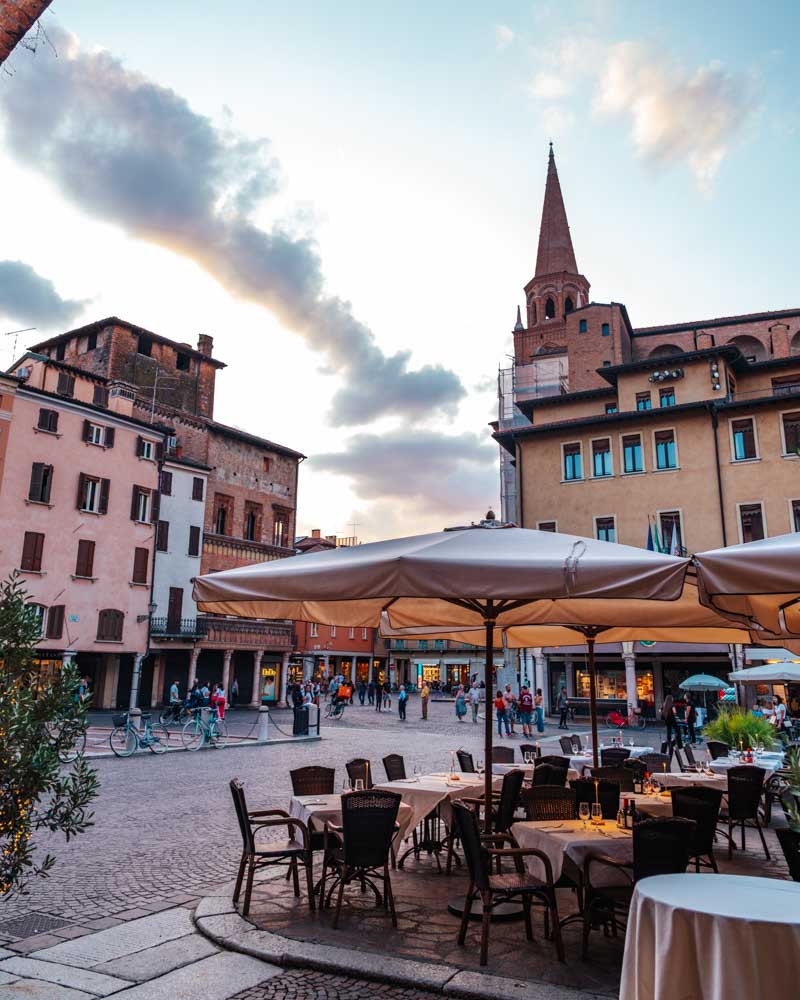 Piazza delle Erbe mantova italy