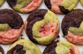 Spumoni Cookies (Cherry, Pistachio, Chocolate)