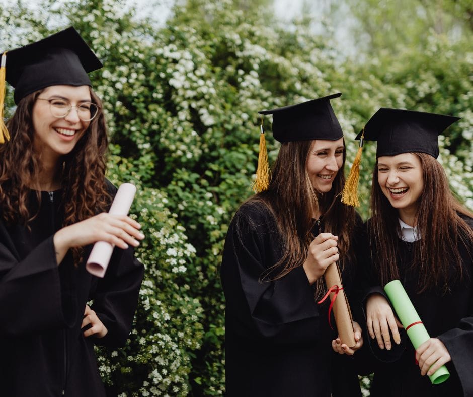 students at high school graduation