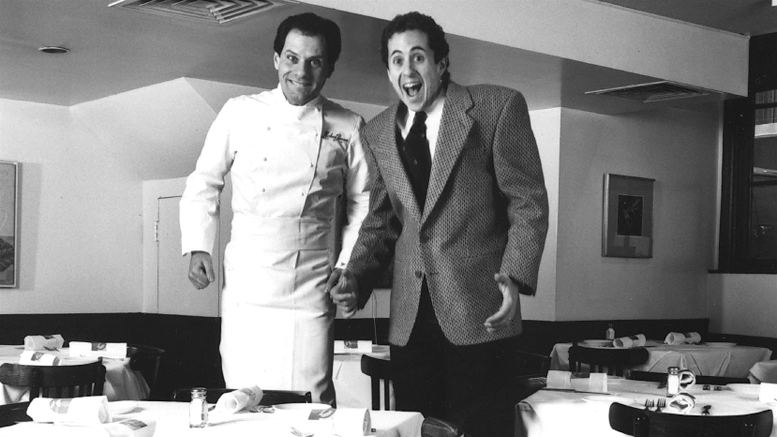  Danny Meyer with chef Michael Romano at Union Square Cafe in New York City.] 
