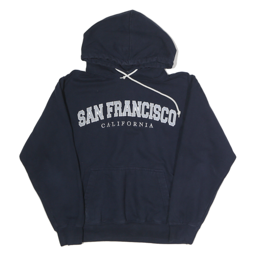 OCEAN BEACH Womens Navy Blue San Francisco California Hoodie S Cotton Casual