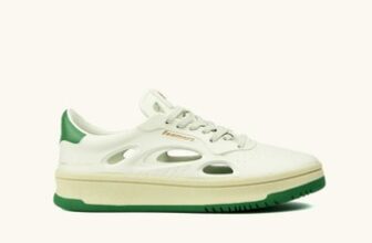 Women’s Sneakers White with Green Details code R0001