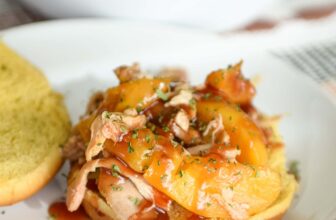 Easy Slow Cooker BBQ Peach Chicken Recipe
