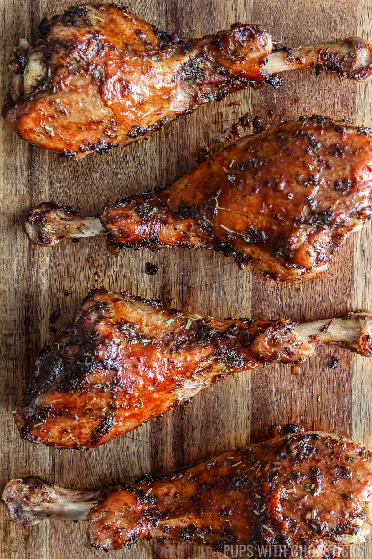 Easy Roasted Turkey Legs with Herb Glaze