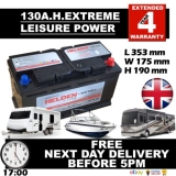 Sale 12V 130AH 130 AH Leisure Battery DEEP CYCLE for Motorhome / Caravan / Campervan£