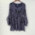 Anthropologie WAYF Womens Floral Long Sleeve Smocked Dress Medium Multicolor New
