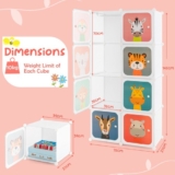 Portable Kids Wardrobe 8-Cube Baby Closet Dresser Storage Organizer-White