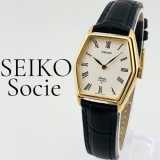 Seiko Socie Hand-Wound Gold Watch Elegant Design Classic Timepiece