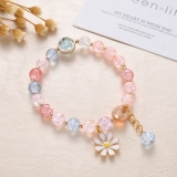 Lovely Daisy Beaded Charm Bracelet Girls Kid Childrens Jewellery Gift