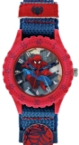 Marvel Spider-Man Time Teacher Blue & Red Rip Tape Strap Watch SPD3495 Kids Boys