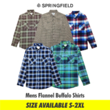 Mens Flannel Lumberjack Check Casual Work Cotton Long Sleeve Checkered Shirt
