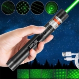 Sale 2000Miles Strong Beam Green Laser Pointer Pen Lazer Torch USB Rechargeable UK