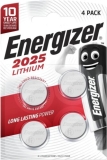 Sale 4 x Energizer CR2025 3V Lithium Coin Cell Battery 2025 DL2025 BR2025 Batteries