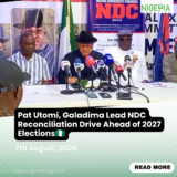 Pat Utomi, Galadima Lead NDC Reconciliation Drive Ahead of 2027 Elections🇳🇬