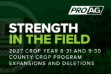 2027 Crop Year 8-31 and 9-30 County Crop Program Expansions and Deletions