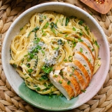 Chicken Garlic Parmesan Pasta | Living Lou