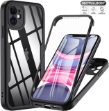 Sale Clear 360 Full body Case For iPhone 16 15 14 13 12 11 Pro Max XR XS 7 8 Plus SE