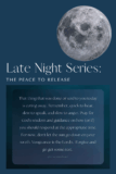Late Night Series – The Peace to Release – The Marked Life Blog