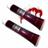 Sale TWO TUBES OF FAKE BLOOD HALLOWEEN VAMPIRE ZOMBIE HORROR HALLOWEEN FX MAKE-UP